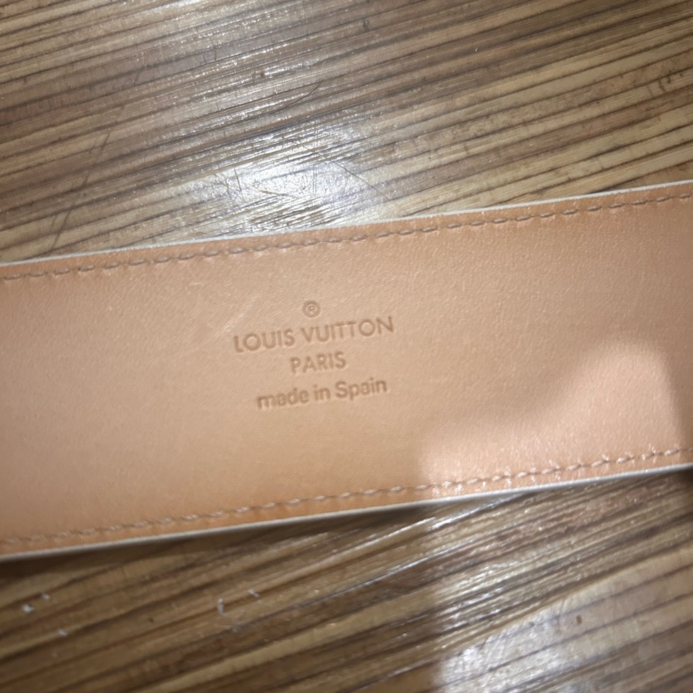LOUIS VUITTON White Epi Leather Belt Size 85/34 - Picture 6 of 9